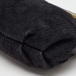 Pre Owned Louis Vuitton Black Suede and Patent Leather Limited Edition Motard Afterdark Bag