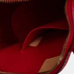 Pre Owned Louis Vuitton Red Monogram Vernis Alma BB
