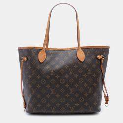 Pre Owned Louis Vuitton Brown Monogram Neverfull MM