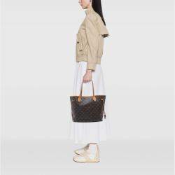 Pre Owned Louis Vuitton Brown Monogram Neverfull MM