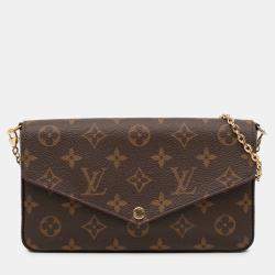 Pre Owned Louis Vuitton Brown Monogram Pochette Felicie