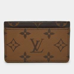 Pre Owned Louis Vuitton Monogram Reverse Canvas Card Holder