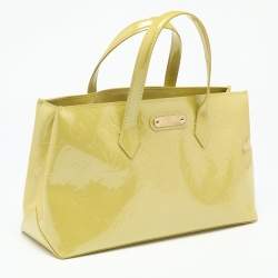 Pre Owned Louis Vuitton Vert Impression Monogram Vernis Wilshire PM Bag