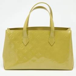 Pre Owned Louis Vuitton Vert Impression Monogram Vernis Wilshire PM Bag