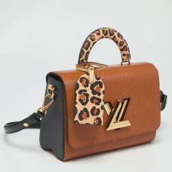 Pre Owned Louis Vuitton Cannelle/Black Epi Leather Wild At Heart Twist MM Bag