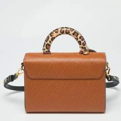 Pre Owned Louis Vuitton Cannelle/Black Epi Leather Wild At Heart Twist MM Bag