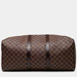 Pre Owned Louis Vuitton Brown Damier Ebene Keepall 50