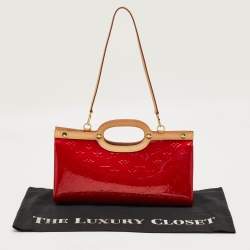 Pre Owned Louis Vuitton Pomme D'Amour Monogram Vernis Roxbury Drive Bag