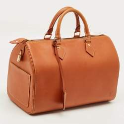 Pre Owned Louis Vuitton Caramel Nomade Leather Speedy 30 Bag
