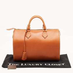 Pre Owned Louis Vuitton Caramel Nomade Leather Speedy 30 Bag