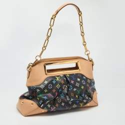 Pre Owned Louis Vuitton Black Monogram Multicolore Canvas Judy GM Bag