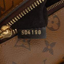 Pre Owned Louis Vuitton Brown Monogram Reverse Pochette Metis