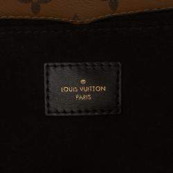 Pre Owned Louis Vuitton Brown Monogram Reverse Pochette Metis