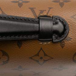 Pre Owned Louis Vuitton Brown Monogram Reverse Pochette Metis