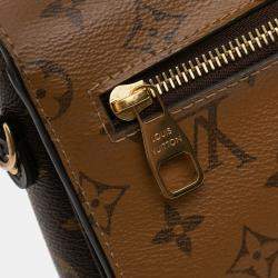 Pre Owned Louis Vuitton Brown Monogram Reverse Pochette Metis