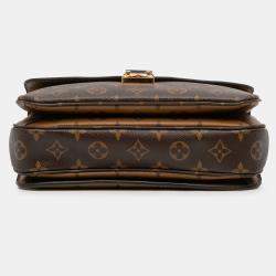 Pre Owned Louis Vuitton Brown Monogram Reverse Pochette Metis