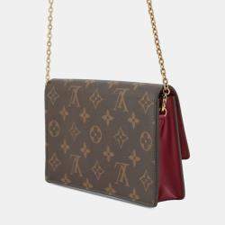 Pre Owned Louis Vuitton Brown Monogram Flore Wallet On Chain