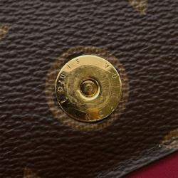 Pre Owned Louis Vuitton Brown Monogram Flore Wallet On Chain
