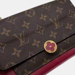 Pre Owned Louis Vuitton Brown Monogram Flore Wallet On Chain