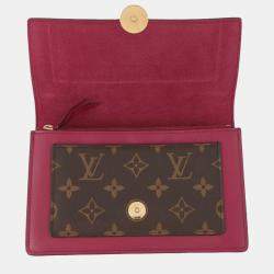 Pre Owned Louis Vuitton Brown Monogram Flore Wallet On Chain