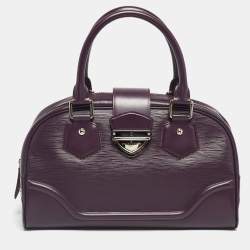 Pre Owned Louis Vuitton Cassis Epi Leather Bowling Montaigne GM Bag
