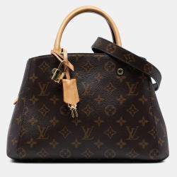 Pre Owned Louis Vuitton Brown Monogram Montaigne BB