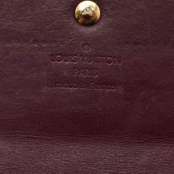 Pre Owned Louis Vuitton Violette Monogram Vernis Sarah Long Wallet