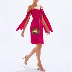 Pre Owned Louis Vuitton Gold Monogram Chainmail Frances Crossbody Bag