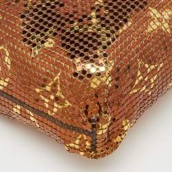 Pre Owned Louis Vuitton Gold Monogram Chainmail Frances Crossbody Bag
