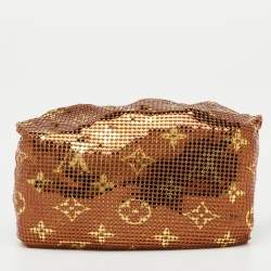 Pre Owned Louis Vuitton Gold Monogram Chainmail Frances Crossbody Bag