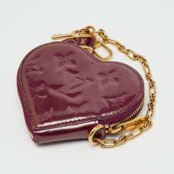 Pre Owned Louis Vuitton Violet Monogram Vernis Coeur Heart Coin Purse