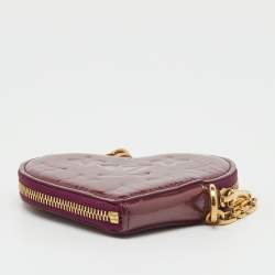Pre Owned Louis Vuitton Violet Monogram Vernis Coeur Heart Coin Purse