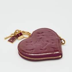 Pre Owned Louis Vuitton Violet Monogram Vernis Coeur Heart Coin Purse