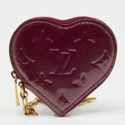 Pre Owned Louis Vuitton Violet Monogram Vernis Coeur Heart Coin Purse