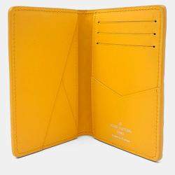 Pre Owned Louis Vuitton Yellow Leather Pocket Organizer