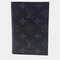 Pre Owned Louis Vuitton Grey PVC Eclipse Passport Wallet