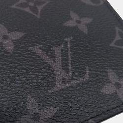 Pre Owned Louis Vuitton Grey PVC Eclipse Passport Wallet