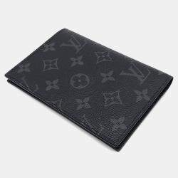 Pre Owned Louis Vuitton Grey PVC Eclipse Passport Wallet