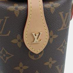 Pre Owned Louis Vuitton Brown Coated Canvas Fold Me Pouch