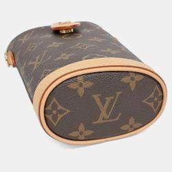 Pre Owned Louis Vuitton Brown Coated Canvas Fold Me Pouch