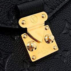 Pre Owned Louis Vuitton Black Leather Empreinte Pochette Metis