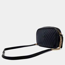 Pre Owned Louis Vuitton Black Leather New Wave Camera Bag