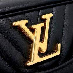 Pre Owned Louis Vuitton Black Leather New Wave Camera Bag