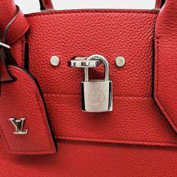 Pre Owned Louis Vuitton Red Leather City Steamer MM