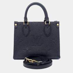 Pre Owned Louis Vuitton Black Leather Empreinte On the Go BB
