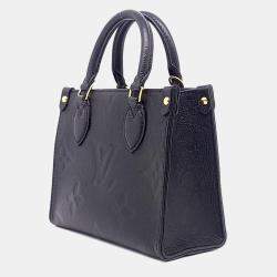 Pre Owned Louis Vuitton Black Leather Empreinte On the Go BB