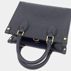 Pre Owned Louis Vuitton Black Leather Empreinte On the Go BB