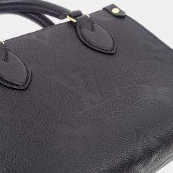 Pre Owned Louis Vuitton Black Leather Empreinte On the Go BB