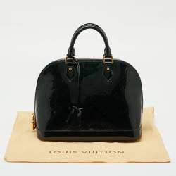 Pre Owned Louis Vuitton Blue Nuit Monogram Vernis Alma PM Bag