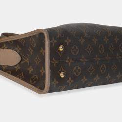 Pre Owned Louis Vuitton Taupe Glace Monogram Canvas Popincourt NM
